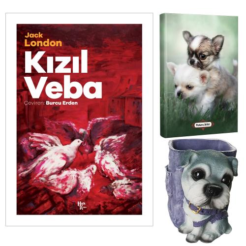 Kızıl Veba - Jack London ve Dekoratif Köpek Kalemlik - Minik Dostlar Planlama Defteri