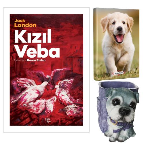 Kızıl Veba - Jack London ve Dekoratif Köpek Kalemlik - Mutlu Prens Planlama Defteri