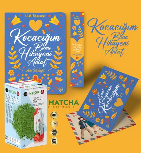 Kocacığım Bana Hikayeni Anlat Ayraç Kartpostal - Çilekli Matcha Çayı