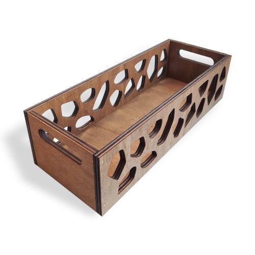 Leopar Desenli Ahşap Kasa