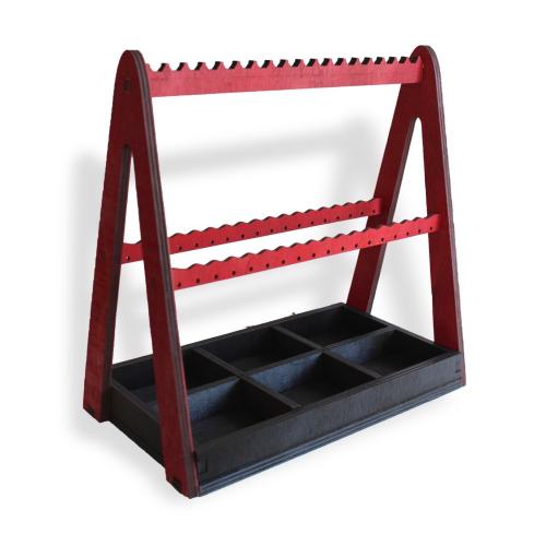 Lili Ahşap Takı Standı Kırmızı & Siyah - Halkkitabevi