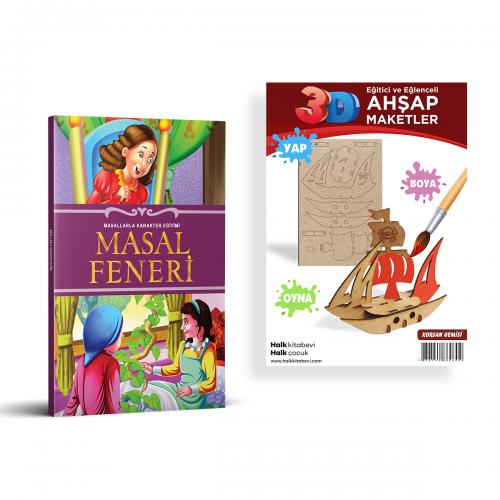 Masal Feneri + Korsan Gemisi Ahşap Boyama