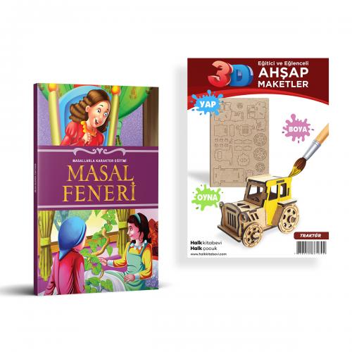 Masal Feneri + Traktör Ahşap Boyama