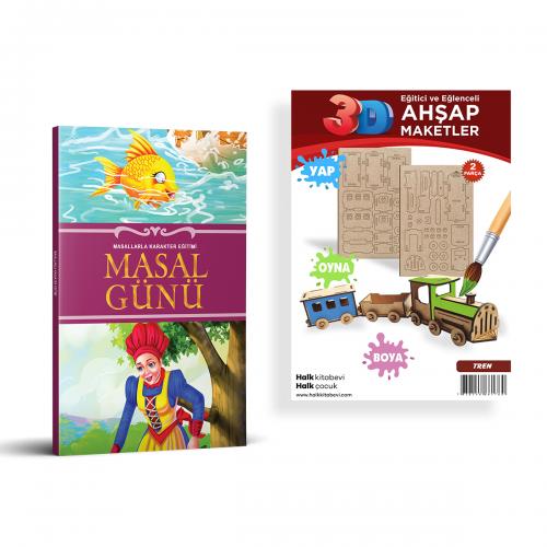 Masal Günü + Tren Ahşap Boyama