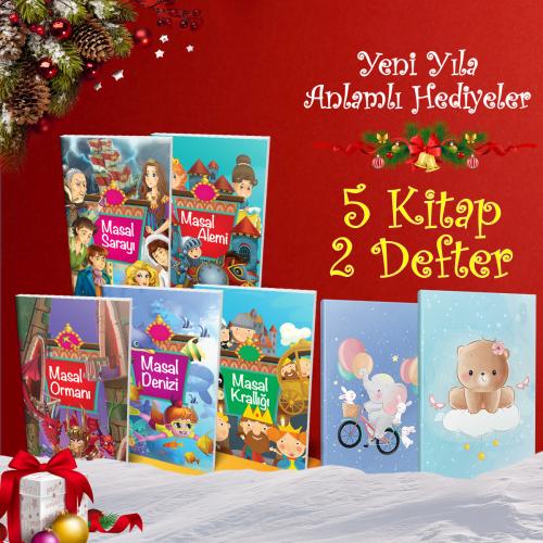 Masal Kitapları Seti - 5 Kitap  2 Defter -2