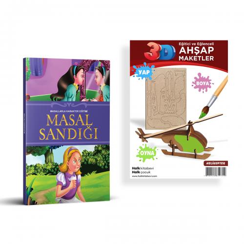 Masal Sandığı + Helikopter Ahşap Boyama