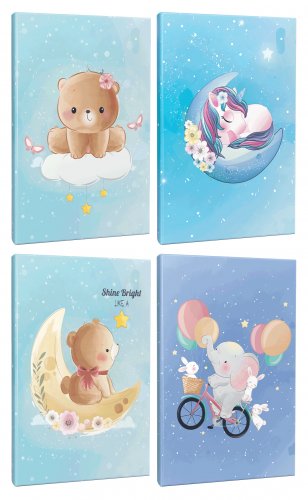 Mavi Düşler 4lü 64 Sayfa Çizgili Okul Defteri Seti -1 - Halkkitabevi