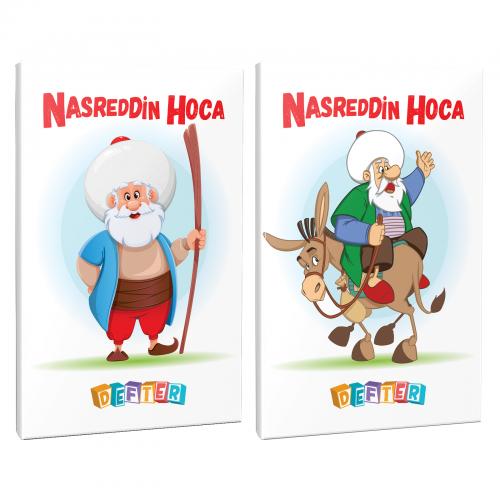 Nasrettin Hoca 2'li 64 Sayfa 13,5x19,5 Okul Defteri Seti