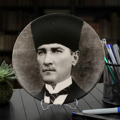 Atatürk Portre Hediyelik / Dekoratif Tabak - Mustafa Kemal - Halkkitab