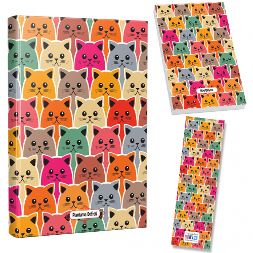 Renkli Yüzler Planlama Defteri-Bloknot-Ayraç Seti - Halkkitabevi