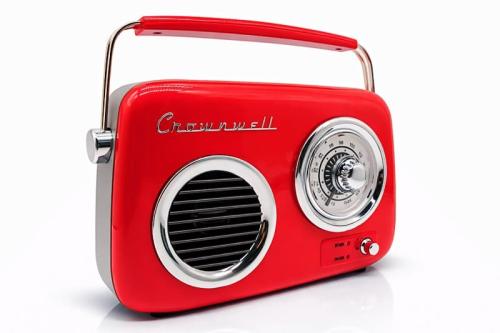 Retro Tasarımlı Bluetooth FM Radyo Kırmızı - Halkkitabevi