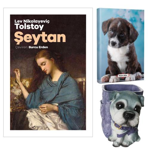 Şeytan - Tolstoy ve Dekoratif Köpek Kalemlik - Minik Arkadaş Planlama Defteri