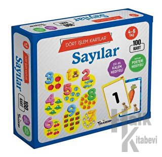Sayılar 4 - 6 Yaş Dört İşlem Kartlar - Halkkitabevi