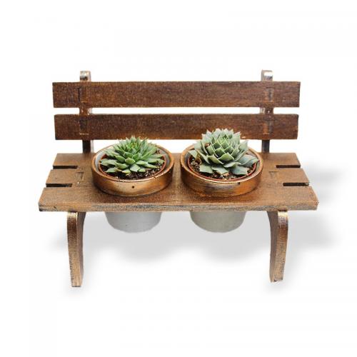 Sefa Bank 2'li Beton Saksılı , Bakır Renk