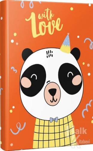 Çizgili Defter Panda With Love - Halkkitabevi