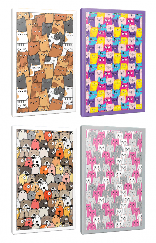 Sivri Kulaklar 4lü 64 Sayfa Çizgili Okul Defteri Seti -1