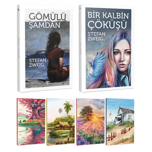 Stefan Zweig 2 Kitap Bir Arada ve 4 Defter -3 - Halkkitabevi