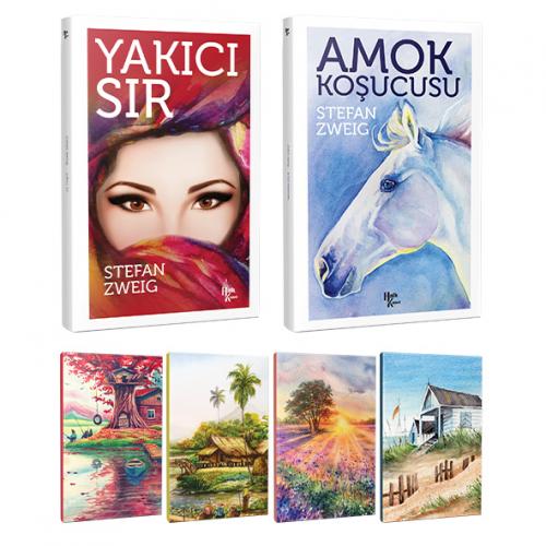 Stefan Zweig 2 Kitap Bir Arada ve 4 Defter -7