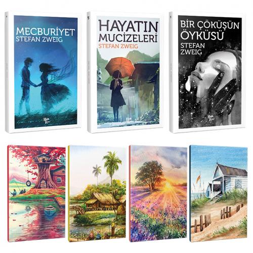 Stefan Zweig 3 Kitap Bir Arada ve 4 Defter -8