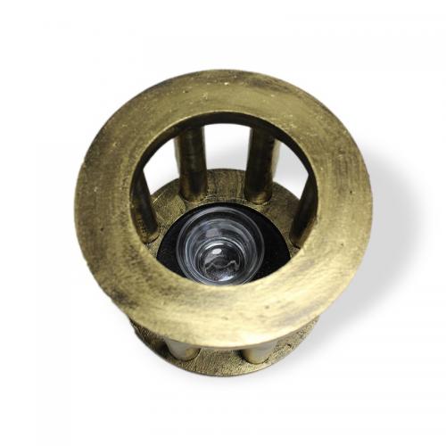 Sütunlu Dekoratif Ahşap Mumluk, Siyah Üzerine Altın Varaklı, Büyük - H