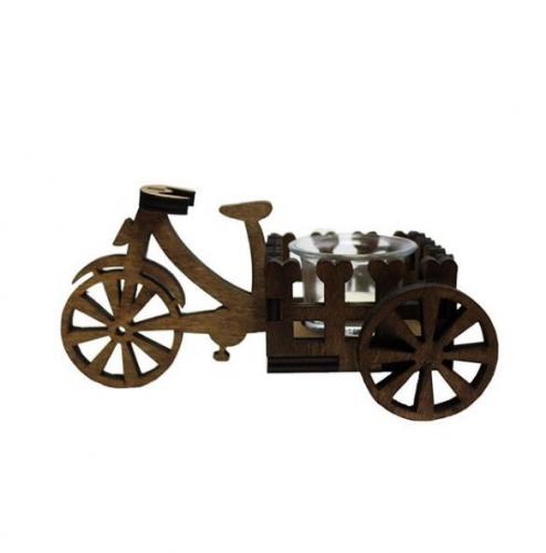 T-Light Mumluklu Küçük Bisiklet Cam - Halkkitabevi