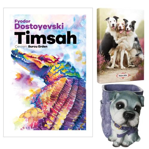 Timsah - Fyodor Dostoyevski ve Dekoratif Köpek Kalemlik - Neşeli Dostlar Planlama Defteri