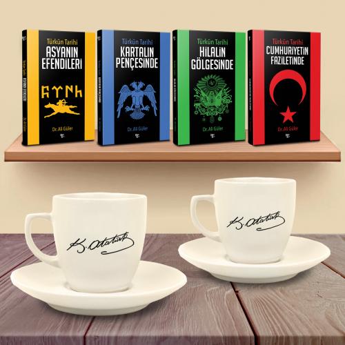 Türkün Tarihi Hediye Seti - İmza Fincan - Halkkitabevi