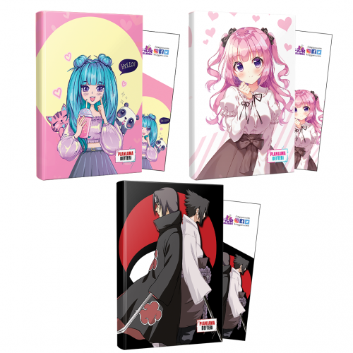 Üçlü Catgirl-Violet-Sasuke-Itachi Defter ve Ayraç - Halkkitabevi