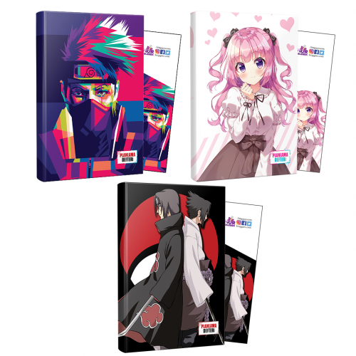 Üçlü Naruto-Violet-Sasuke-Itachi Defter ve Ayraç - Halkkitabevi