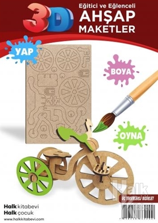 Üç Tekerlekli Bisiklet Ahşap Maket - Halkkitabevi