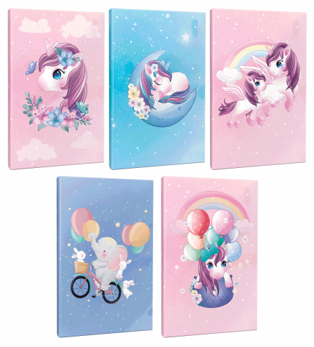 Unicorn Serisi 5li 64 Sayfa Çizgili Okul Defteri Seti -1 - Halkkitabev