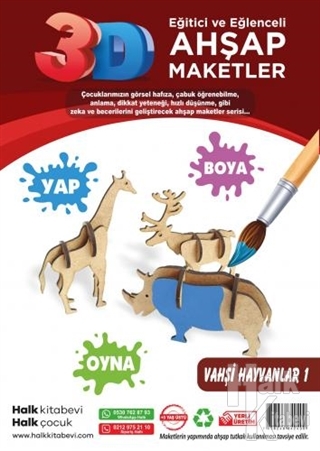 Vahşi Hayvanlar 1 Ahşap Maket