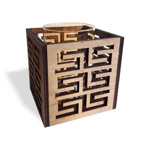 Versace Ahşap Kutu Mumluk
