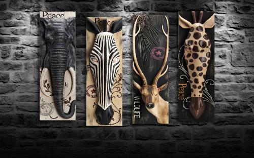 Wıldlıfe 4'lü Tablo - Halkkitabevi