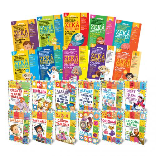 Zeka Soruları ve 12 Etkinlik 22 Kitap Bir Arada